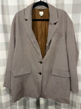 a new day Taupe Houndstooth Relaxed Blazer